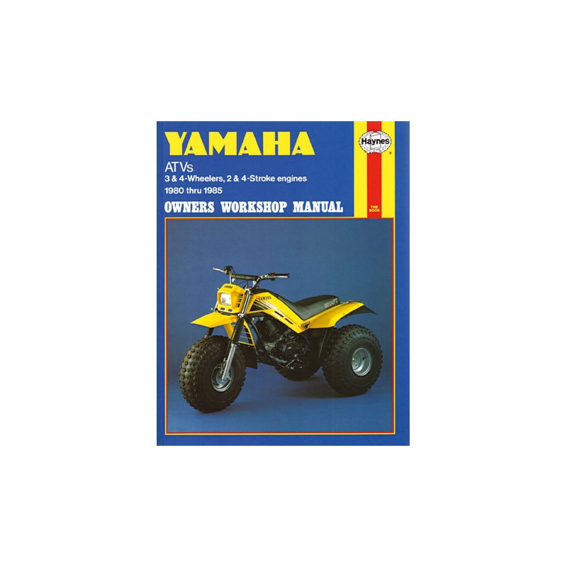 Yamaha ATVs Haynes Repair Manual covering 3 and 4 wheelers 2 and 4 stroke engines for 1980 thru 1985.