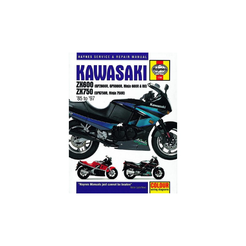 Kawasaki ZX600 (GPZ600R GPX600R Ninja 600R & RX) & ZX750 (GPX750R Ninja 750R) Fours 1985 - 1997 Kawasaki ZX600 (GPZ600R GPX600R Ninja 600R & RX) & ZX750 (GPX750R Ninja 750R) Fours 1985 - 1997