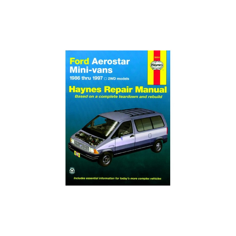 Ford Aerostar Mini-vans Haynes Repair Manual for 1986 thru 1997 with two wheel drive