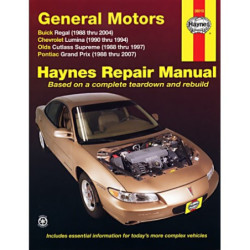 General Motors Haynes Repair Manual covering FWD models of the Buick Regal (1988 thru 2004) Chevrolet Lumina (1990