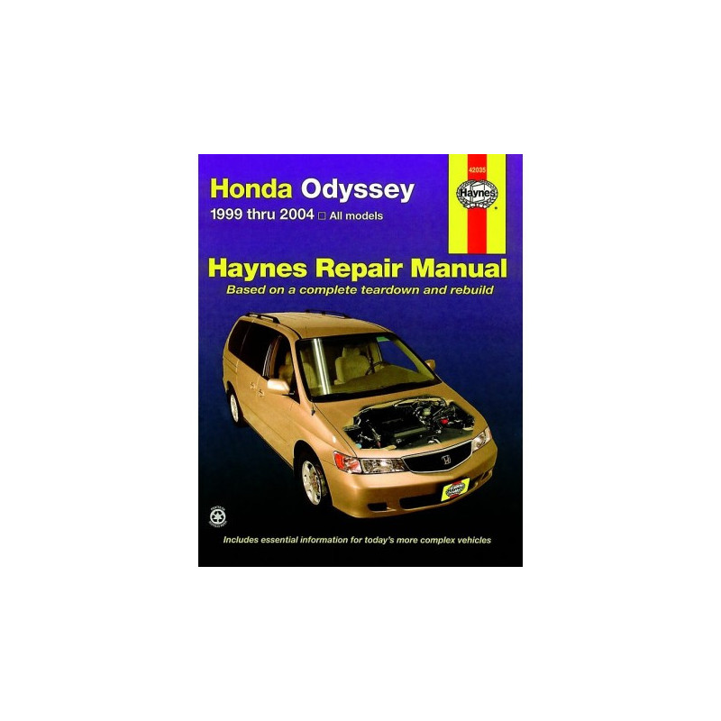 Honda Odyssey Haynes Repair Manual covering all models from 1999 thru 2010