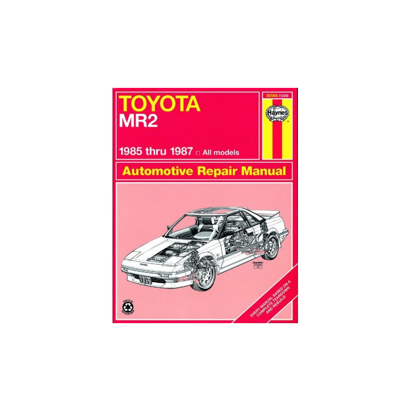 Toyota MR2 Haynes Repair Manual from 1985 thru 1987