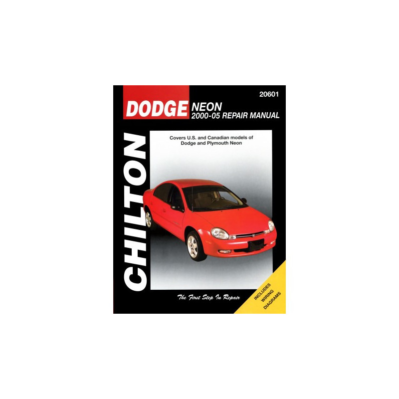 Dodge Neon Chilton Repair Manual for 2000-05 covering Dodge and Plymouth Neon models (excluding SRT-4 models)