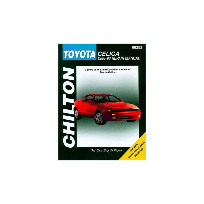 Toyota Celica Chilton Repair Manual covering all models for 1986-93