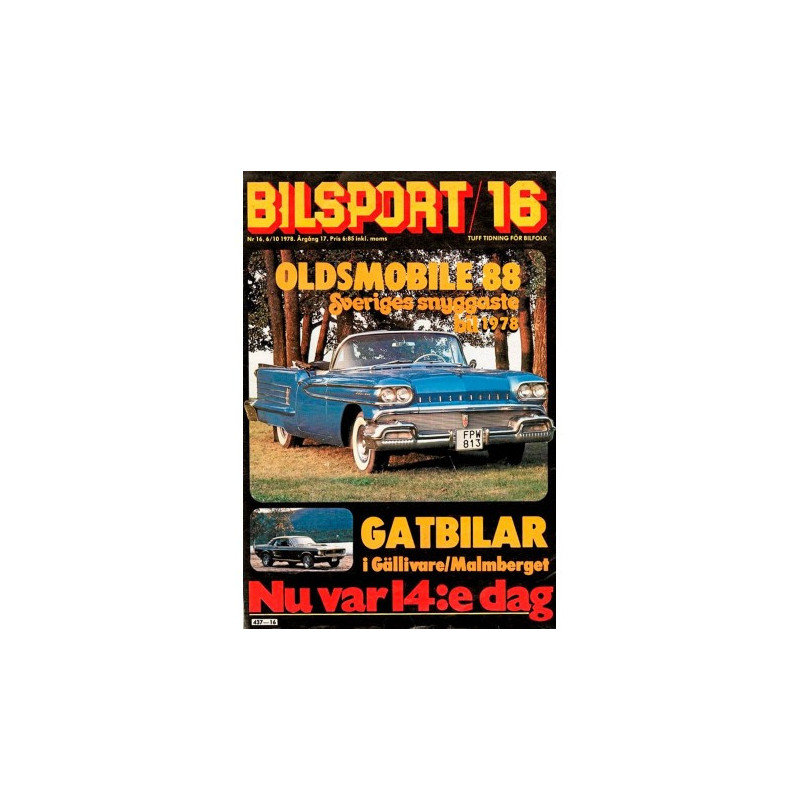 Bilsport nr 16  1978